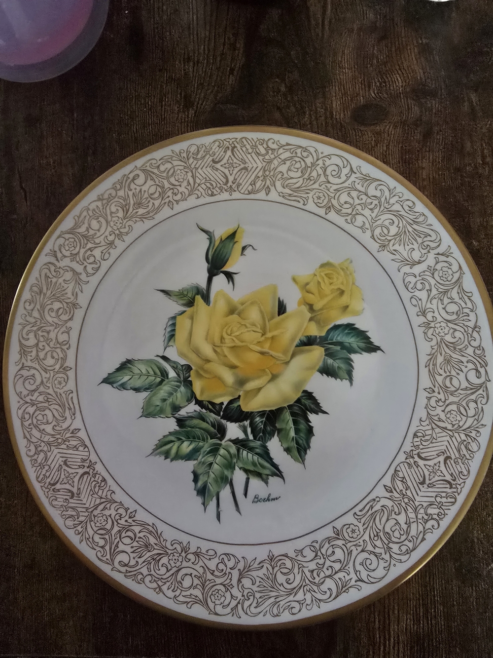 Vintage 1979 Bone China Plate "The Elegance Rose"
